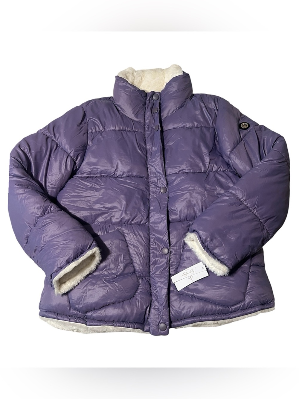 Jessica Simpson Women Full Zip Reversible Putter Jacket Lavender Size M